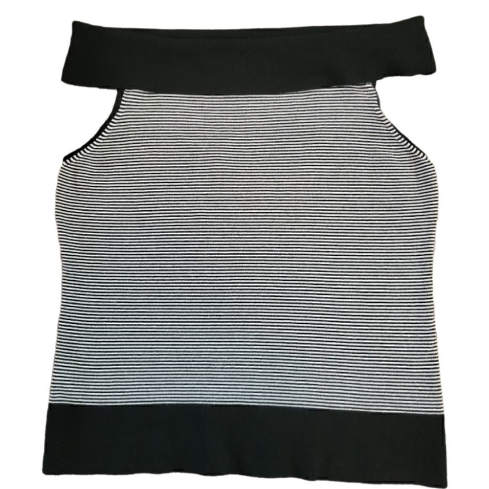 NWT LOFT OFF THE SHOULDER STRIPED BLOUSE SZ. L
